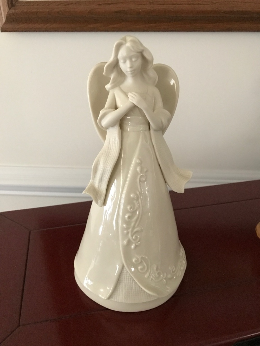 Gloria! Music box Porcelain Angel 9” Tall Figurine
